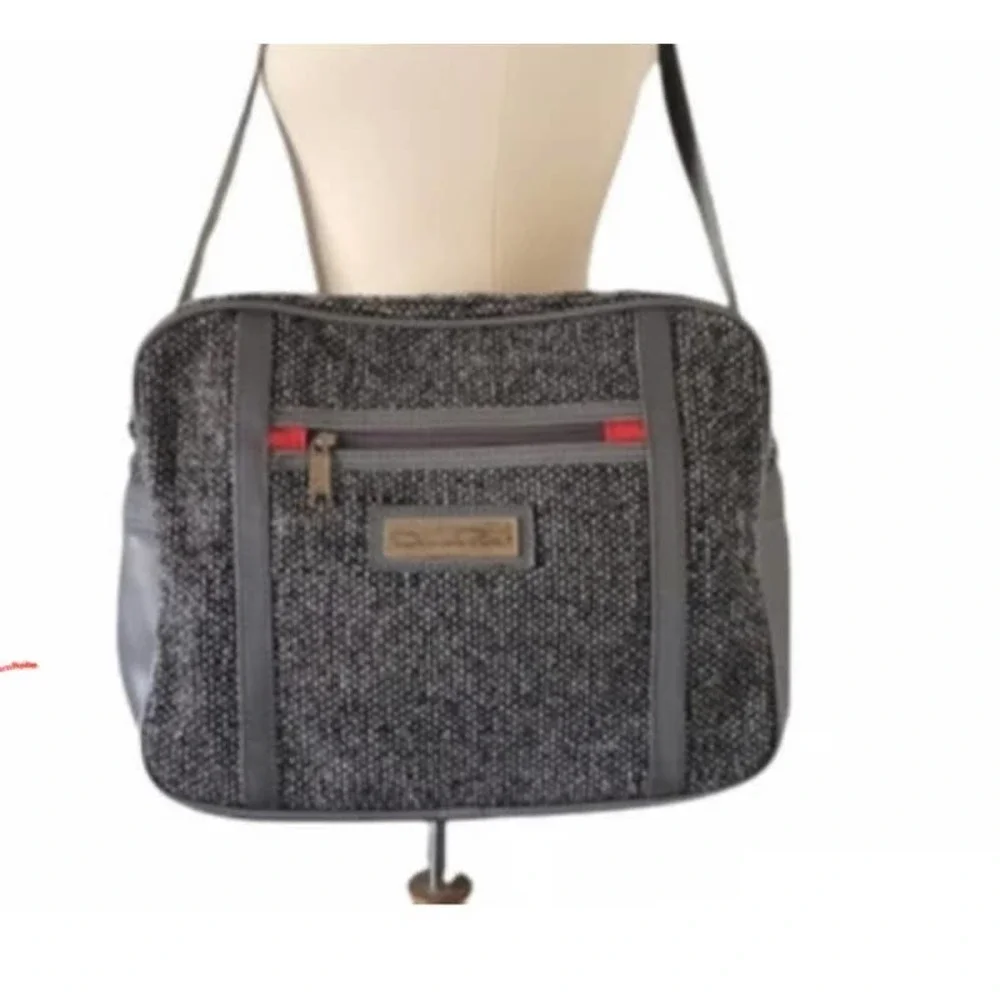 Vintage - Oscar de la Renta Gray Tweed Carry On Shoulder Bag tweed gray luggage